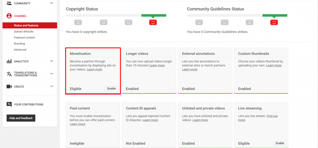 Youtube Monetization